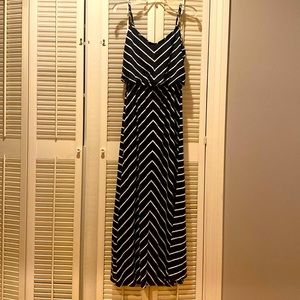 Maxi black and white dress